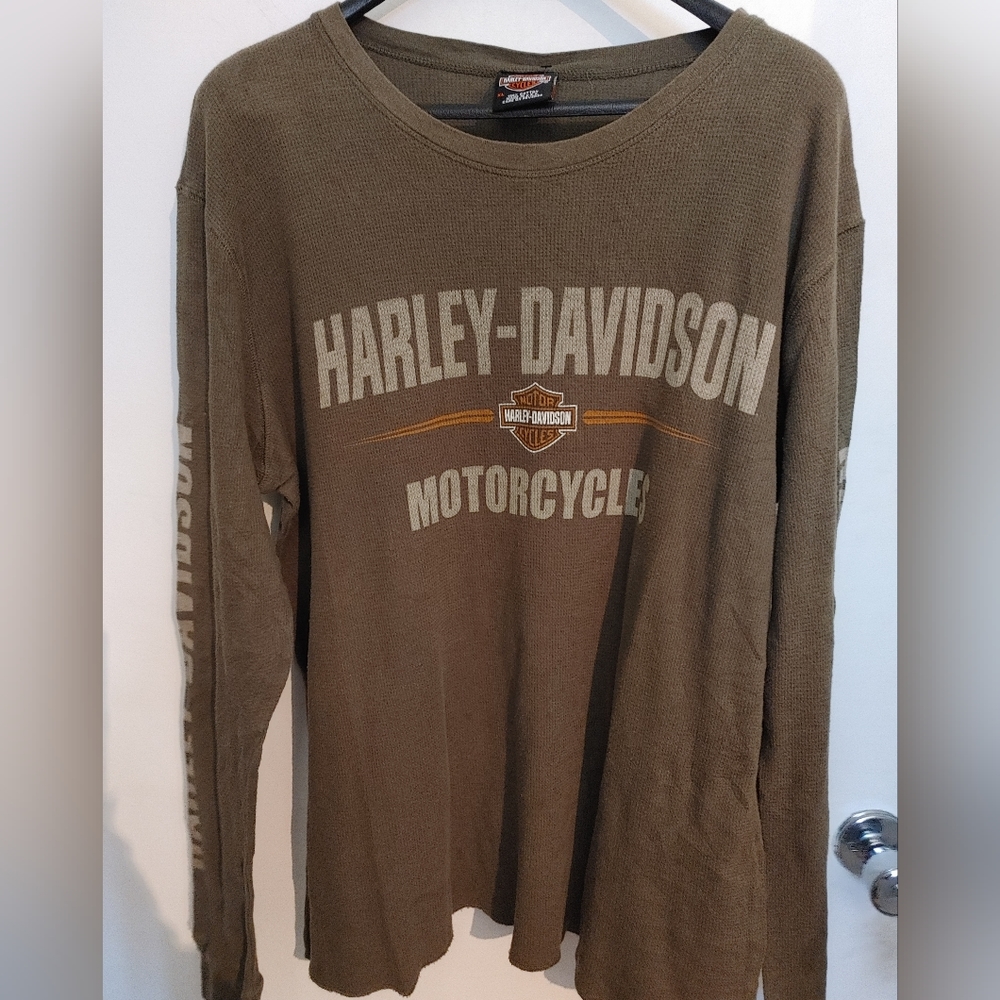 Harley-Davidson long sleeve waffle shirt SZ.XL